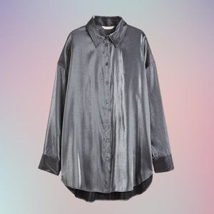 H&M Silver Oversized Shirt